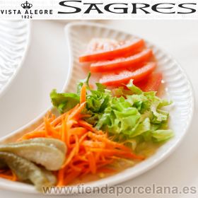 SAGRES Plato Ensalada Media Luna 2,3x11,3cm. Vista Alegre Porcelana