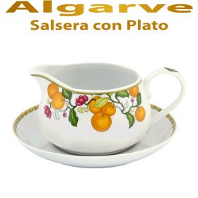 Salsera con Plato servicios de mesa Vista Alegre Algarve