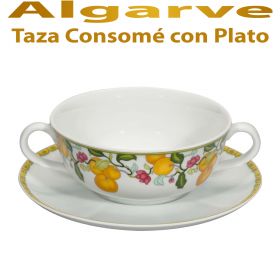 Tazas Consome con plato Algarve Vista Alegre