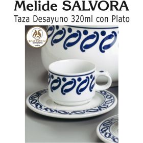 Tazas Desayuno con Plato Salvora