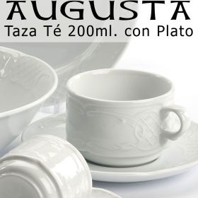 Tazas Té 200ml con Plato Augusta Santa Clara