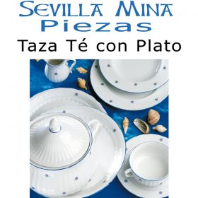 Taza Té con Plato Santa Clara Sevilla Mina