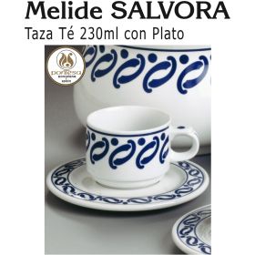 Taza Té con Plato Melide Salvora vajilla Hogar y Hostelería Salvora