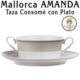 Taza Consomé con Plato Santa Clara Pontesa Mallorca Amanda