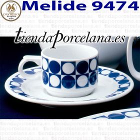 TAZAS CON PLATO MELIDE 9474 PORCELANAS PONTESA VAJILLAS SANTA CLARA