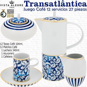 Juego Café completo 12 servicios TRANSATLANTICA Vista Alegre