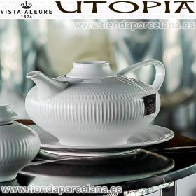 UTOPIA Tetera Grande Vista Alegre Porcelana decoración Relieve Origami