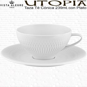 UTOPIA Taza de Té - Café / Leche Cónica con Plato Vista Alegre