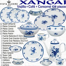 Vista Alegre XANGAI vajilla completa con servicio café y consomé