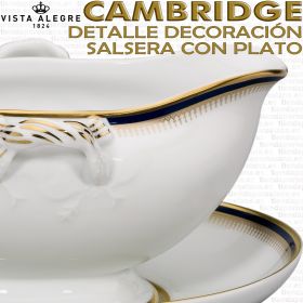 Vista Alegre Cambridge Salsera con Plato detalle decoración
