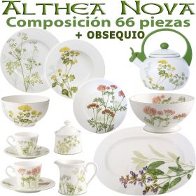 Vajilla 66 piezas Villeroy & Boch ALTHEA NOVA Flores + OBSEQUIO