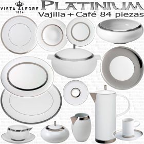 PLATINUM Vajilla con servicio cafe completo