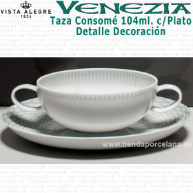 VENEZIA Tazas Consomé con Plato VENEZIA Vista Alegre