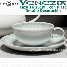 Taza Té con Plato Vista Alegre VENEZIA verde