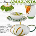 Amazonia Juego de Te 6 servicios 15 piezas Vista Alegre