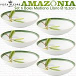 Vista Alegre AMAZONIA Juego 6 Cazoletas / Bol Mediano Llano Ø 15,2cm