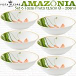AMAZONIA Juego 6 Tazas para Fruta 13,5cm Ø - 208ml Vista Alegre