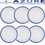 Set 6 Platos Pan / Pastas Vista Alegre AZURE LUX