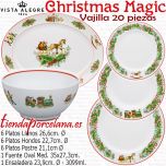 Vajilla Navidad Vista Alegre CHRISTMAS MAGIC 20 piezas
