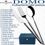 DOMO Cubertería Vista Alegre 130 piezas en estuche