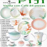 Vajilla completa FIJI Vista Alegre 84 piezas con Juego de Café