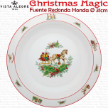Fuente Redonda Honda Navidad Bandeja Christmas Magic Vista Alegre