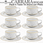 Juego 6 Tazas Té con Plato Vista Alegre CARRARA