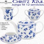 CHINTZ Vista Alegre Juego de Té elegante 12 servicios 27 piezas