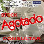 Vajilla con Juego de Café San Claudio Victoria Blanco stock agotado