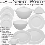 Spirit White Vajilla Vista Alegre Blanca 57 piezas