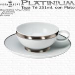 Tazas The con Plato Vista Alegre Platinum