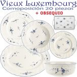 Vajilla 20 piezas Villeroy & Boch ALT VIEUX LUXEMBURG + OBSEQUIO