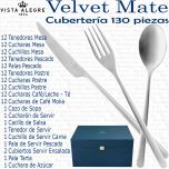 Cuberteria completa 130 piezas Vista Alegre VELVET MATE en estuche
