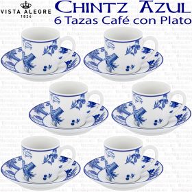Vista Alegre Chintz pack de 6 Tazas de Café con Plato