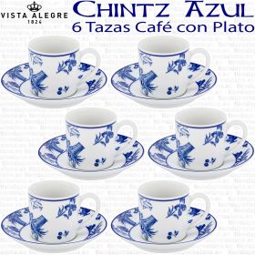 Vista Alegre Chintz pack de 6 Tazas de Café con Plato