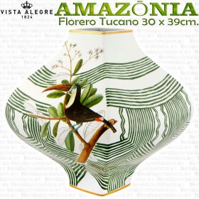 Jarrón Florero TUCANO AMAZONIA Vista Alegre Porcelana