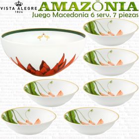 AMAZONIA Juego de Macedonia 6 servicios 27 piezas porcelana elegante Vista Alegre