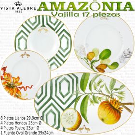 AMAZONIA Vajilla 4 servicios Vista Alegre Porcelana
