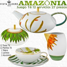 AMAZONIA Vista Alegre Juego de Café completo 12 servicios 27 piezas