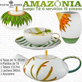 Amazonia Juego de Te 6 servicios 15 piezas Vista Alegre