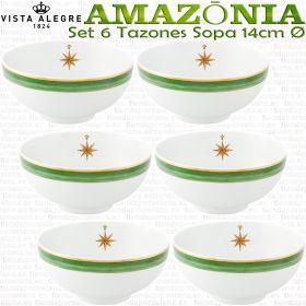 Juego 6 Tazones de Sopa - Consomé 14cm Ø Vista Alegre AMAZONIA