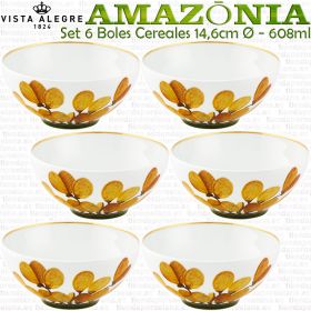 6 Boles Cereales 14,6cm Ø - 608ml Vista Alegre AMAZONIA