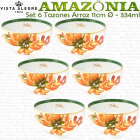 AMAZONIA Vista Alegre juego 6 Tazones Arroz 11cm Ø - 334ml