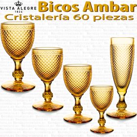 Cristalería 60 copas Vista Alegre Bicos / Picos AMBAR