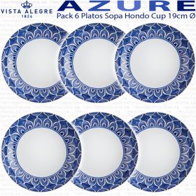 Juego de 6 Platos Hondos Vista Alegre AZURE LUX