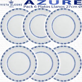 Pack 6 Platos Llanos Vista Alegre AZURE LUX Vista Alegre Corte Ingles