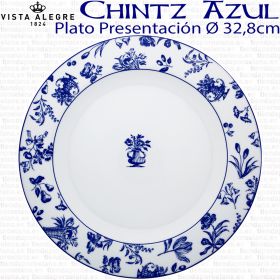 Vista Alegre CHINTZ AZUL Bajo Plato Presentación 32,8 cm