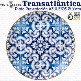 Transatlantica Plato Bajero Presentación Azulejos Vista Alegre