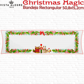 Bandeja Rectangular 50,8x15,2cm. Vista Alegre CHRISTMAS MAGIC