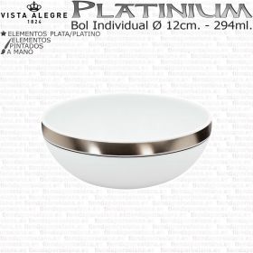 Bol Individual Cuenco Domo Platinium Vista Alegre Porcelana